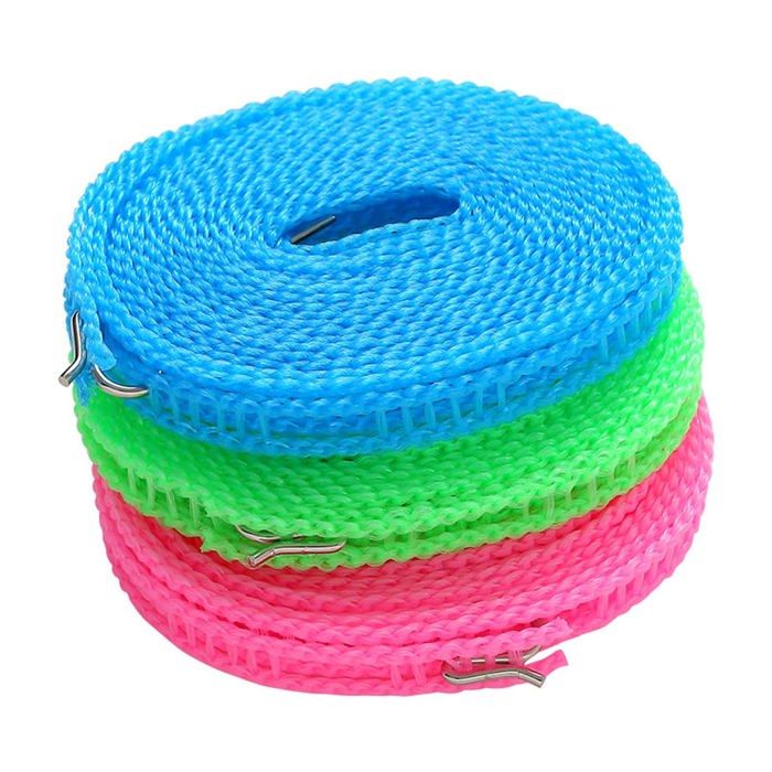Corde à linge extérieure 3 x 3 m résistante au vent et rétractable adaptée aux étendoirs à linge dintérieur et de camping.