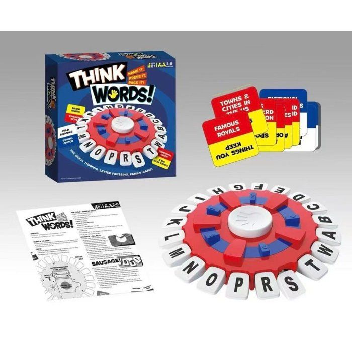 Jeu de société de lettres à réflexion rapide pour 2‑8 joueurs jeu familial interactif de mots avec cartes thématiques dès 8 ans