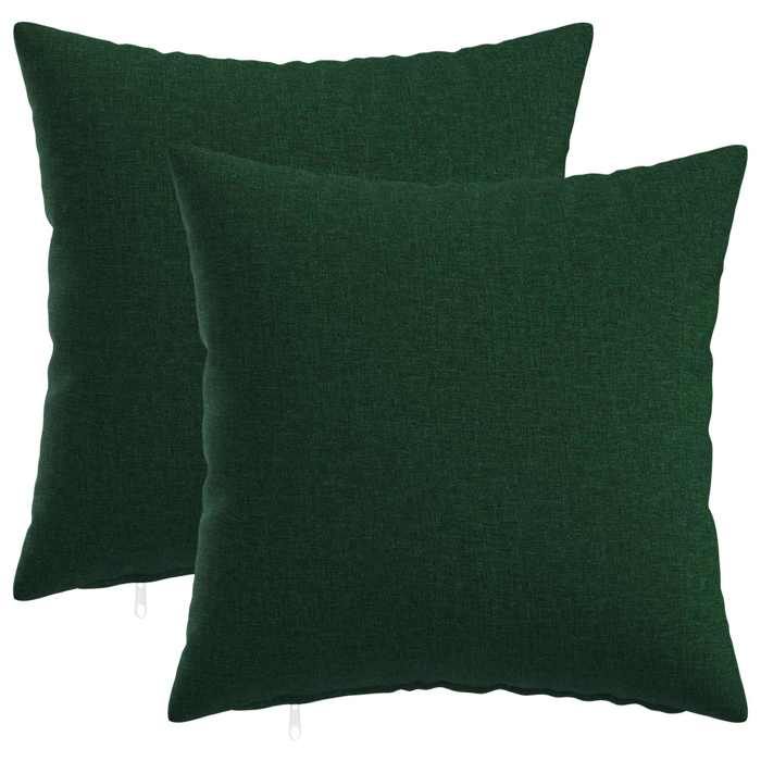 vidaXL Housse de coussin 2 pc HEERLEN Vert foncé 35 x 35 cm Tissu 907987