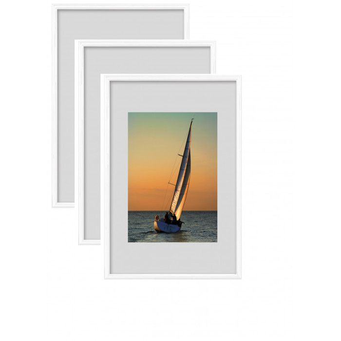 Lot De 3 Cadres Photo 30x40 Cm Noir - Cadres Poster PVC Léger, Pour Affiches Et Décoration Murale