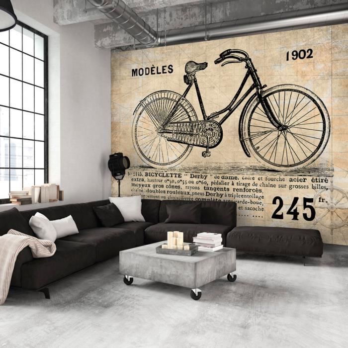 Papier Peint Velo Ancien 200x140 Vintage Et Retro Achat Vente Papier Peint Papier Peint Velo Ancien Cdiscount