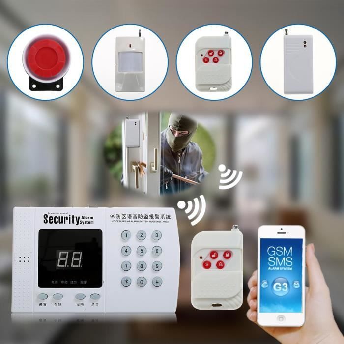 433mhz Pir Sans Fil Alarme Securite Pour Maison Defense Antivol