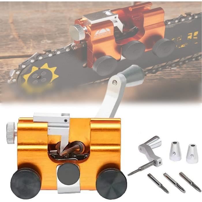 OTOTEC Kit Affûtage Scie à Chaîne 4mm - Lot 2 Avec Poignée Pour Tronçonneuse