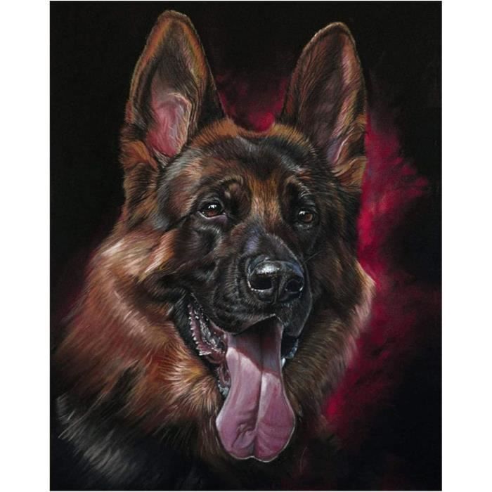 5D DIY Peinture Diamant Plein Forage Kit, chien berger allemand
