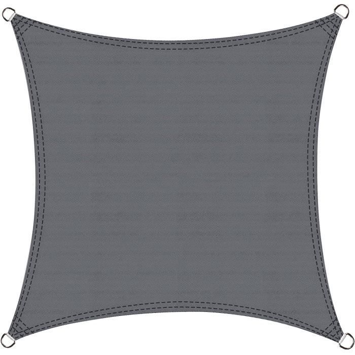 Voile D'ombrage Carrée 4x4m Tectake® - Protection UV 50+ | Toile Respirante Avec Câbles | Pour Terrasse, Jardin, Piscine