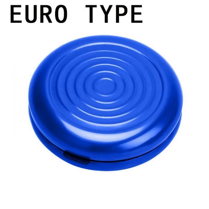 Bleu Type EURO - Distributeur de pièces de monnaie rond en alliage