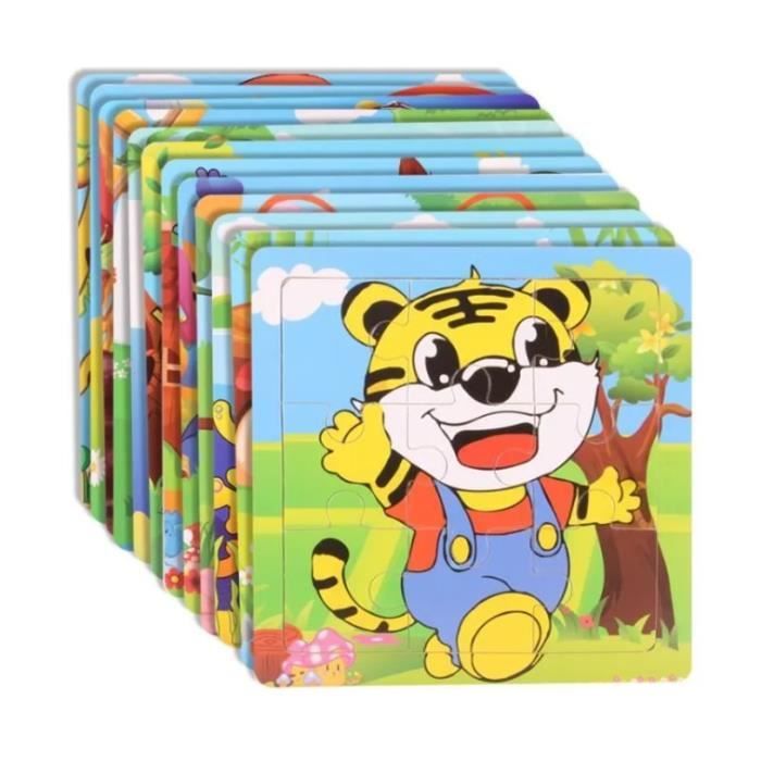 Puzzles en bois colorés pour enfants, jouets d'apprentissage pour tout- petits, garçons et filles, 3 à 5 ans, 24 pièces - AliExpress