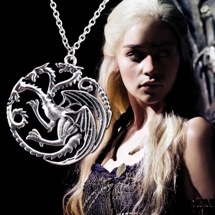 Mouthwash Frown rehearsal Game of Thrones Daenerys Targaryen dragon Collier Badge - Achat / Vente  sautoir et collier Game of Thrones Daenerys Ta... Mixte Adulte -