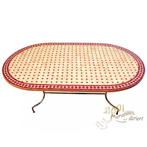 Table Marocaine Ovale 120 X 90 Cm En Fer Forge Achat Vente