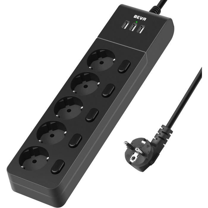 Multiprise USB, Multiprise Murale avec Interrupteurs individuels ...