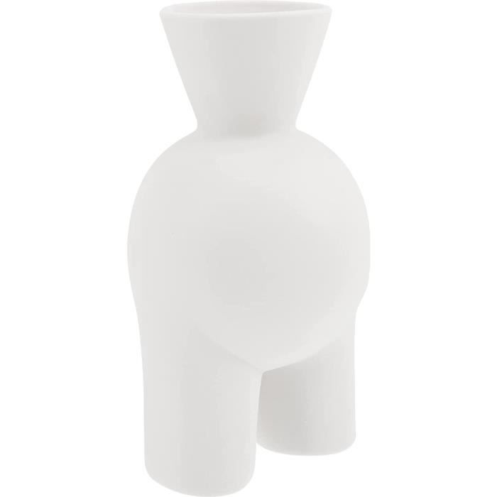 Vase Corps Féminin Nizirioo En Céramique Blanc - Déco Boho Pour Fleurs Ou Rangement