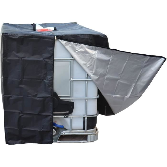 Housse De Protection Pour Réservoir IBC 1000 L - Tissu Oxford, Anti-UV, Imperméable (120x100x116 Cm)