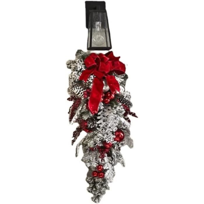 TheStriven Deco Sapin De Noel Guirlande De Noel Decoration De Noel Exterieur Diamètre Couronne Décoration De Noël Couronne Cloche De Noel Guirlande De Noël Artificielles Fait à Main 30 Cm