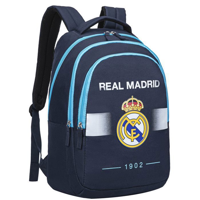 Sac à Dos Real Madrid Collection Officielle - Polyester, Idéal École Et Loisirs