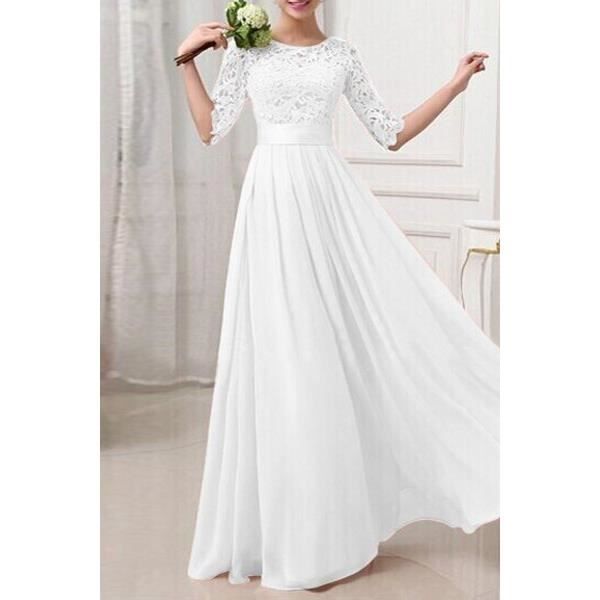 robe blanche longue