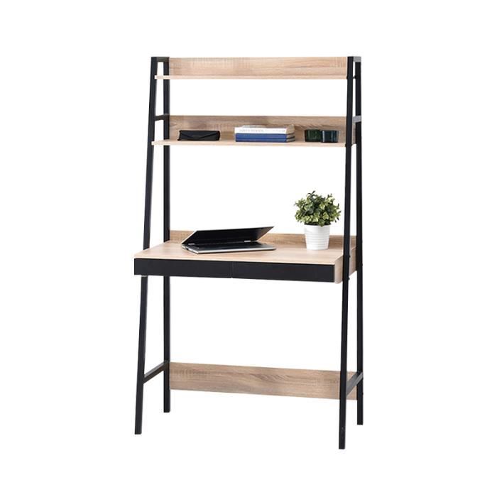 Bureau Echelle Bureau Industriel Berg 85 Cm Noir Effet Chene Construction Solide En Acier 2 Etageres 2 Tiroirs Achat Vente Bureau Berg Bureau Echelle Soldes Sur Cdiscount Des Le 20 Janvier Cdiscount