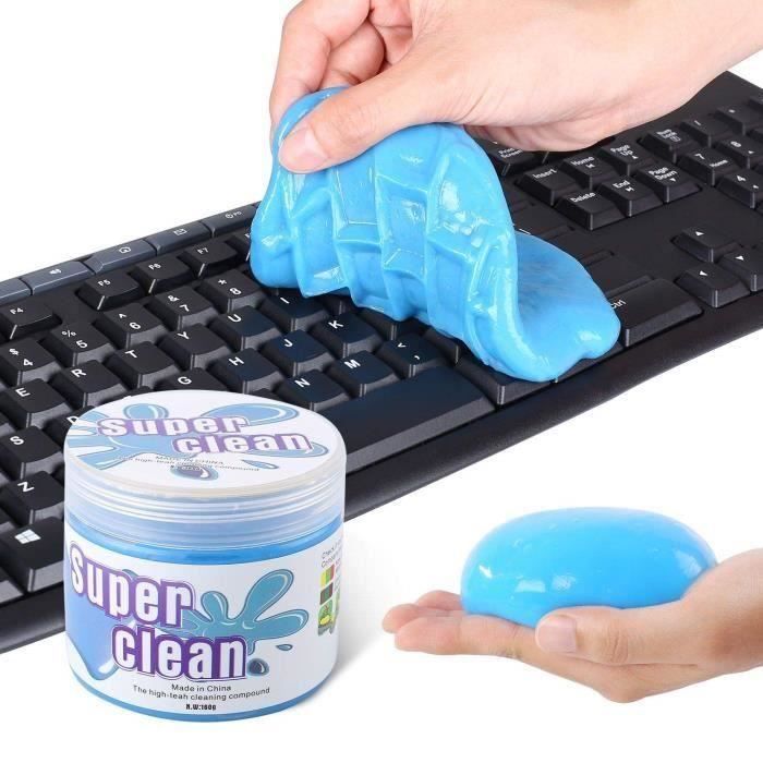 2 Pièces Calculatrices Gel Nettoyant Clavier, Évents de Voiture Super Clean Gel Nettoyant Clavier Nettoie la Poussière et la Saleté pour Ordinateur 