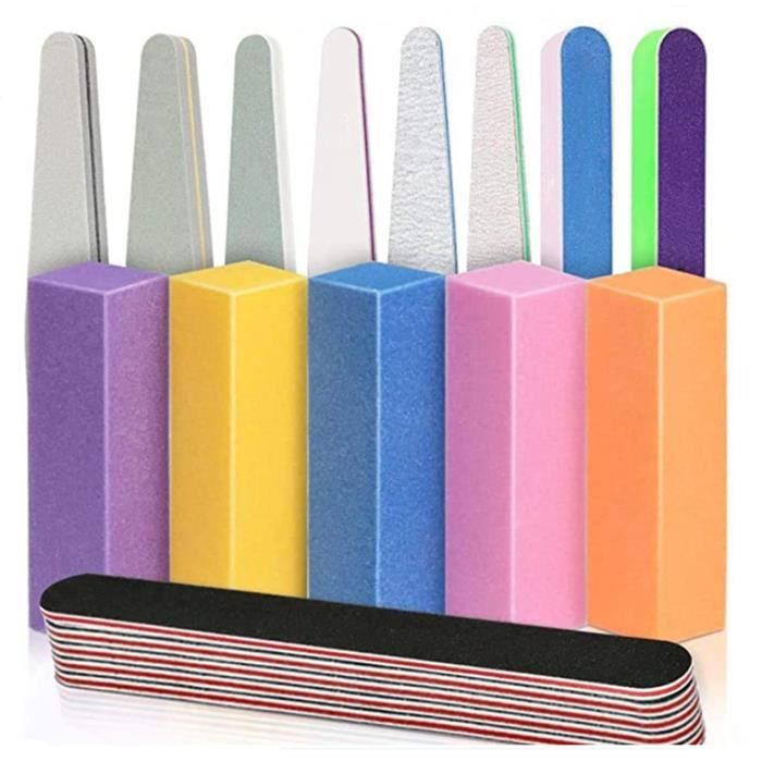 Bloc Polissoir Ongles, Bloc Polissoir Lime À Ongles Professionnelle Limes À Ongles Polissage Ponçage Pour La Manucure Salon -18Pcs