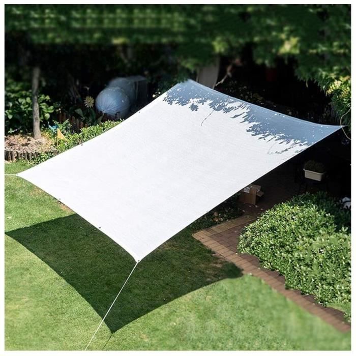 Filet D'Ombrage Extérieur - Protection Solaire 80% - Noir Camouflage - Pour Terrasse, Pergola, Jardin - Résistant Au Vent - 9
