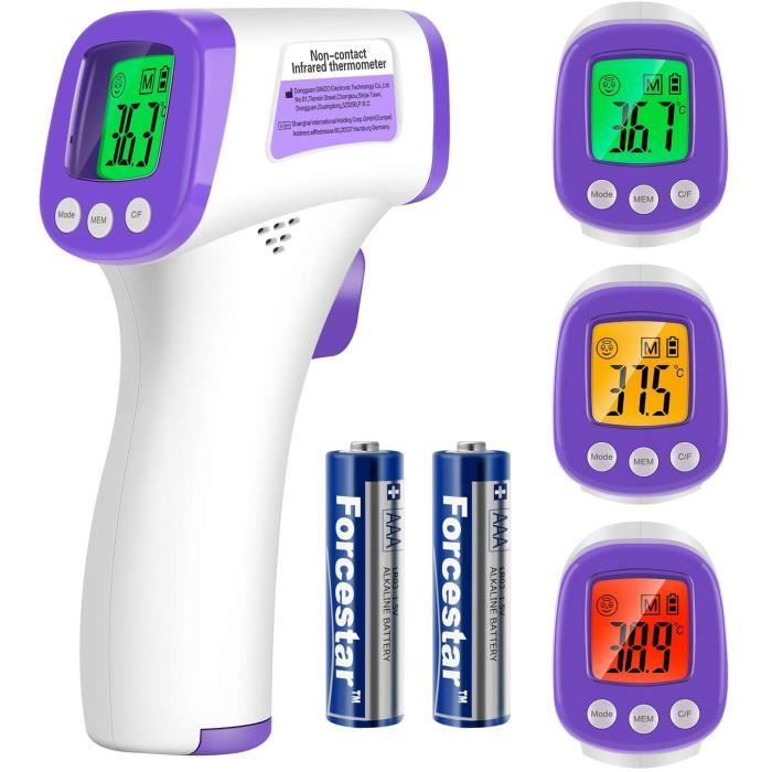 Thermomètre Frontal Infrarouge Numérique Sans Contact, Thermomètre