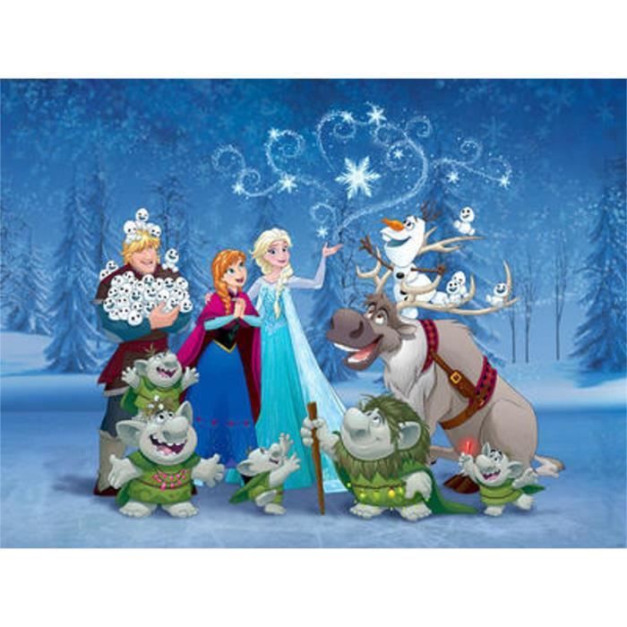 Papier Peint La Reine Des Neiges Disney Qualite Numerique Collection 100 Licence Disney Frozen Anna Elsa Sven Olaf Krist Achat Vente Papier Peint Papier Peint Xxl Intisse La Cdiscount