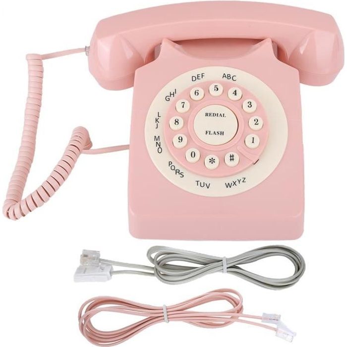 téléphone ancien - bureau à l'ancienne - qualité d'appel haute définition - téléphonie à domicile filaire