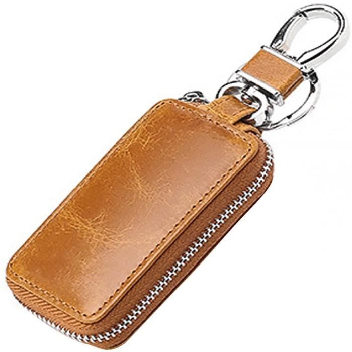 Poche de clé en cuir Porte-clés de voiture en cuir Pochette de clé