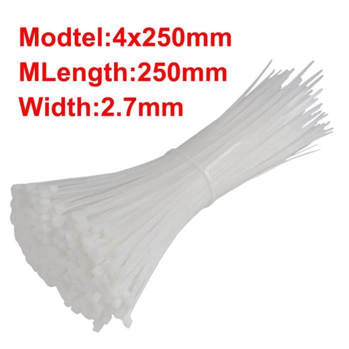 100 Attaches Universelles En Nylon Auto-bloquantes - 90 Mm - Pour Fixation Câbles, Pare-chocs, Garnitures Auto