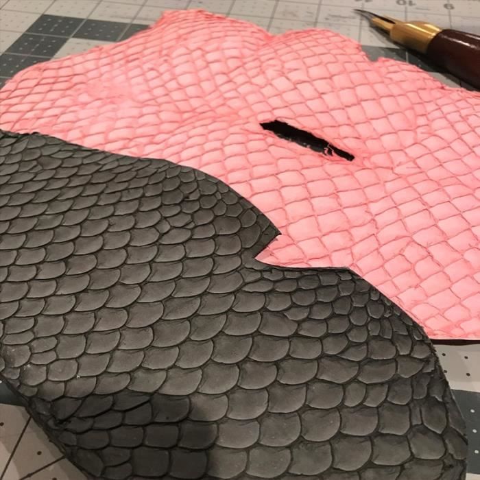 Sac main Pi ce en cuir v ritable peau de poisson Tilapia mat co