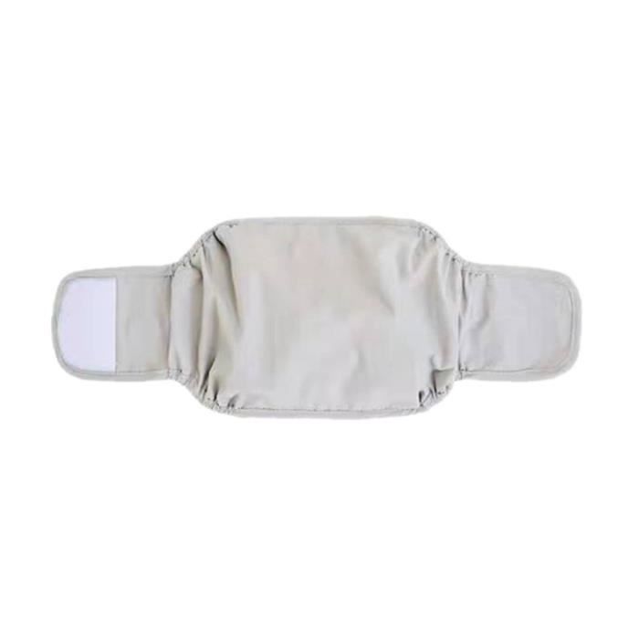 Bandes de ventre lavables pour chiens mâles couches pour animaux de compagnie à haute absorption bande réutilisable XS GRAY