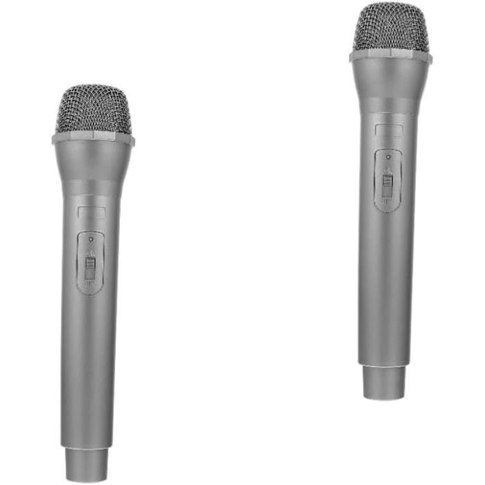 2 Pièces Microphone De Simulation Karaoké Articles De Fête Accessoire
