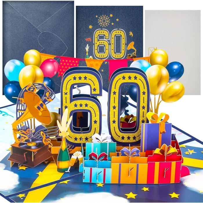 Carte D'anniversaire 60 Ans Avec Pièce 1963 - Choix De Couleur, Enveloppe Incluse, Style Britannique
