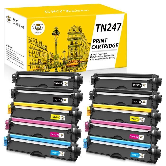 Alphaink 5 Toner Compatibili TN247/TN243 Per Brother MFC E DCP – 2 Neri + Ciano + Magenta + Giallo, 3000/2300 Copie, Garanzia 24 Mesi