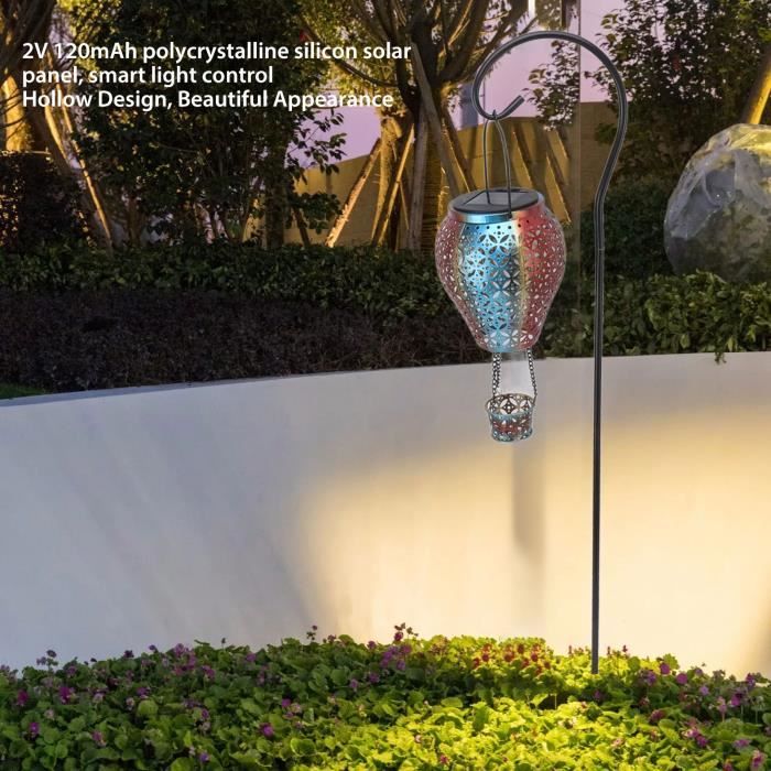OxyLED Lanterne Solaire Exterieur, Decoration Jardin Exterieur 2 Paquets Motifs Colibris Étanche IP44, Allumage Automatique Crépuscule/Aube, Design Vintage pour Jardin, Terrasse & Balcon