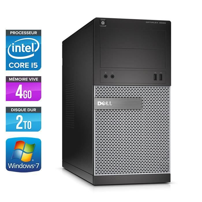 Pc de bureau Dell Optiplex 3020 Tour - i5 - 4Go - 2 To HDD -W7 - Dell
