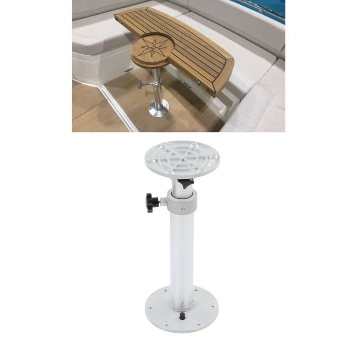 Pied De Table Réglable En Hauteur (460-700mm) Avec Base Amovible En Alliage D'aluminium | Rotation 360°, Pour Camping-car, Bateau, Maison