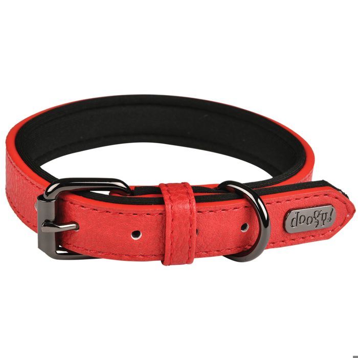 Meilleurs prix pour Collier chien Simili Basics Rouge Taille : T35 - DOOGY GLAM