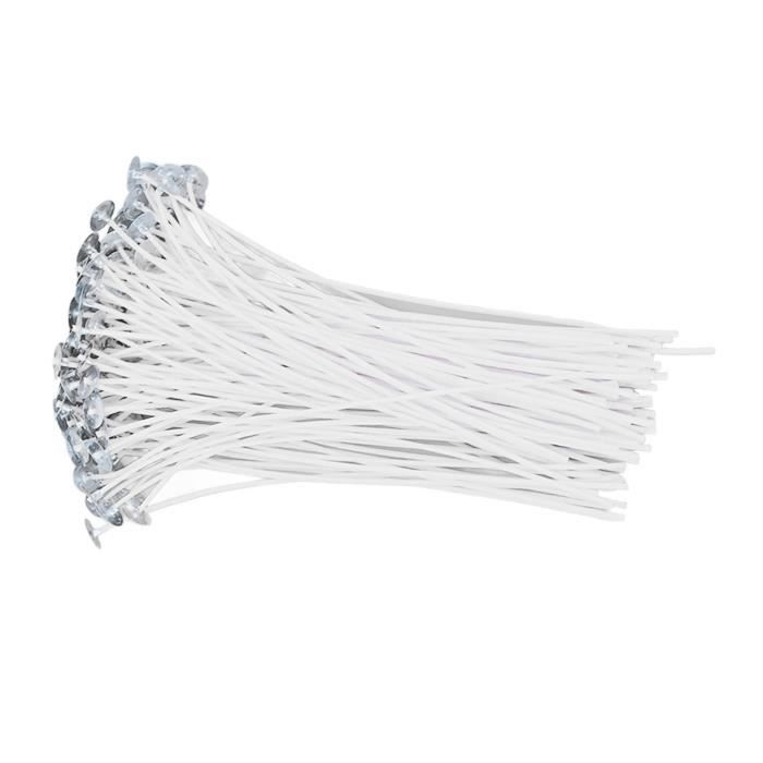 Mèches De Bougie DIY - 61 Mètres + 100 Supports + Accessoires | Coton Naturel Sans Fumée | Pour Création Bougies Maison, Noël, Mariage