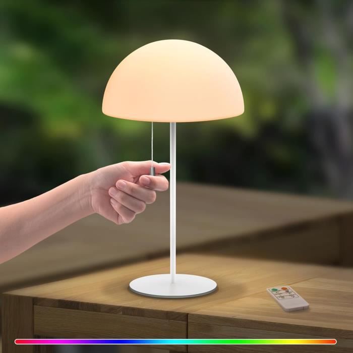 Lampe De Table Sans Fil 8 Couleurs RGB Dimmable LED Batterie Lampe De Table Rechargeable étanche