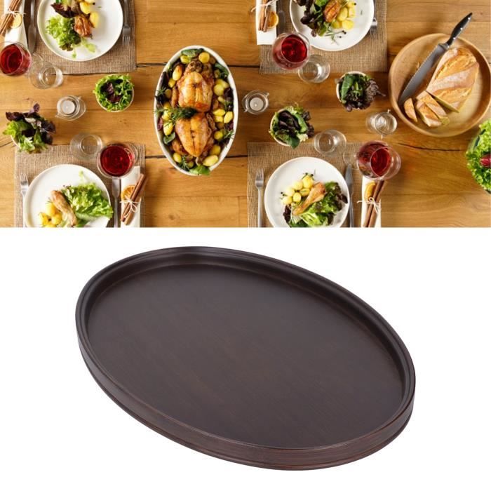 Plateau à Thé En Bambou Naturel - Plateau à Dessert Et Accessoires Kung Fu, Design Élégant 26.5cm