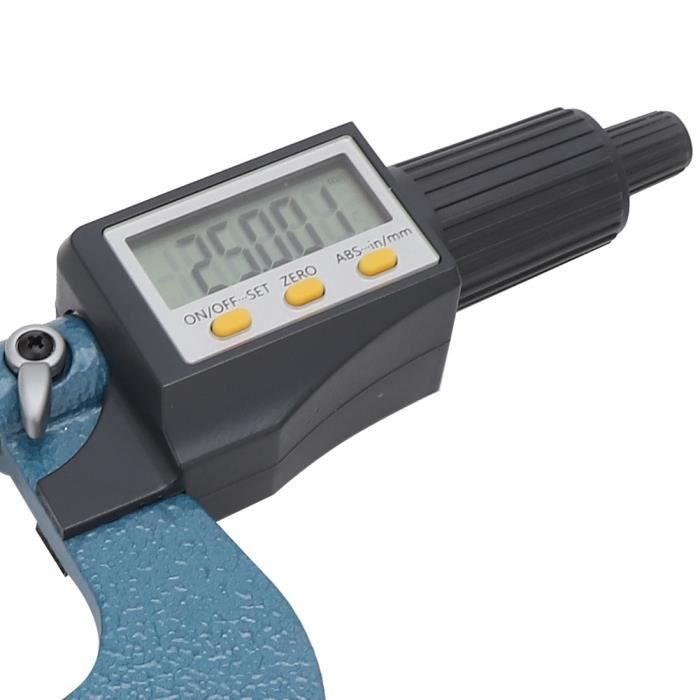 Micromètre Extérieur 50-75 Mm Précision 0.01 Mm – Lecture Facile, Chromé Anti-Rouille, Mesure Fiable