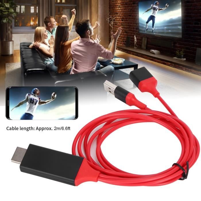 MSA Câble Hdmi Téléphone Portable Vers Tv 1080P Universel Hdmi Hdtv
