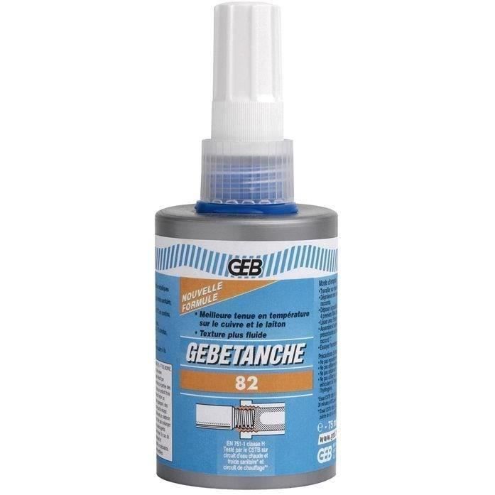 Résine détanchéité - GEB - Gebétanche 82 - Flacon 75ml - Résistance chocs - Polyvalente eau gaz air comprimé