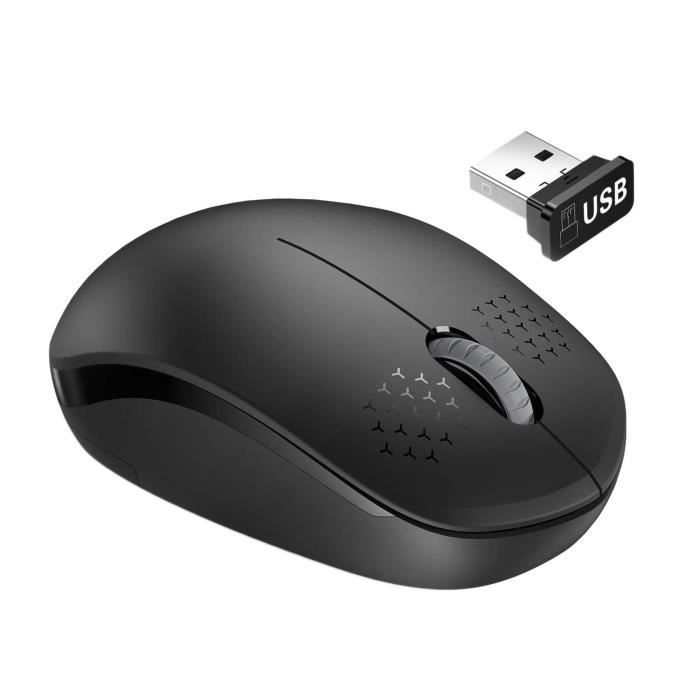 Souris Gamer Sans Fil 2.4G - 2000 DPI - 6D Optique + Récepteur USB - Uxcell