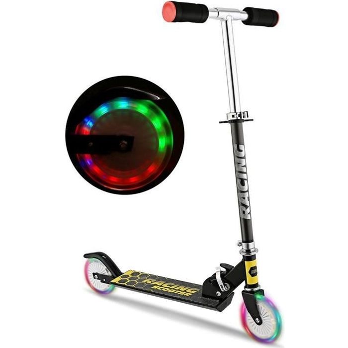 Trottinette Enfant 2 Roues Hauteur Reglable Patinette Pliant Led Lumiere Abec 7 Pour Enfants 3 12 Ans Noir Achat Vente Trotinette Hauteur Reglable Po Cdiscount