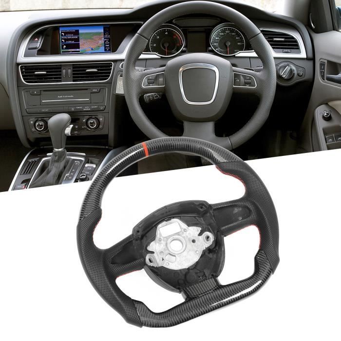 Couvre-volant En Cuir Perforé Rouge Pour Jeep Wrangler JK 2007+ - Double Couture, Installation Facile