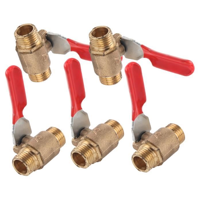 Robinet à Tournant Sphérique Type Y Laiton Avec Crépine Filtre - 1/2" BSPP - Vanne Filtrante Eau Oumefar