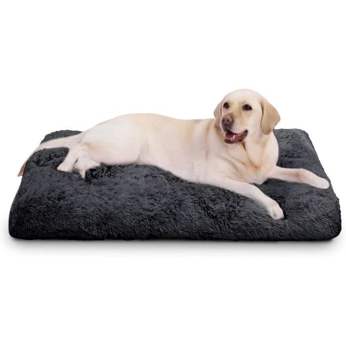 Meilleurs prix pour Panier pour Chien-Canapé Anti Stress Lavable et Antidérapant-Lit pour Animaux-Coussin pour Chien-110x75x13cm-Gris Foncé