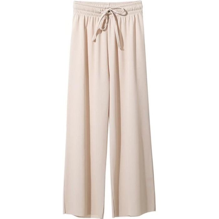 pantalon creme fluide