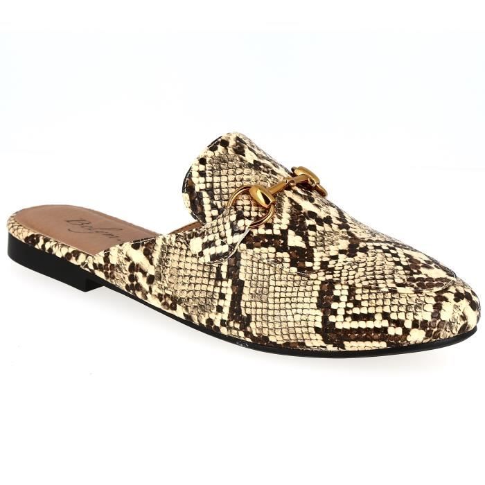 Mocassin femme serpent sale